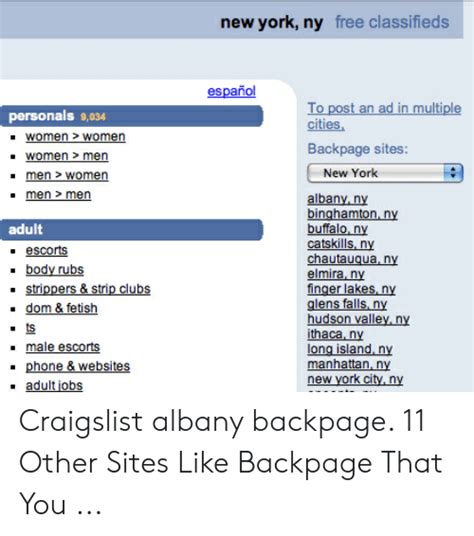 Craigslist new york español - Craigslist is one of the biggest online marketplaces available. It’s a place where you can find anything from housing to cars. Take advantage of your opportunities and discover 12 ...